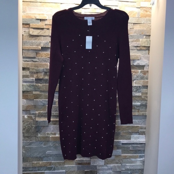 Derek Heart Trendy PlusSize Studded Sweater Dress - Picture 3 of 5